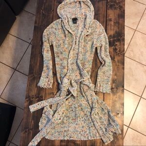 BCBG knit hooded cardigan